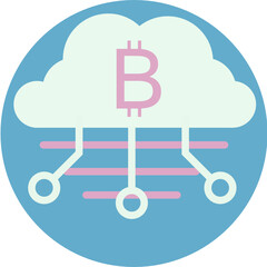 Bitcoin Icon. Vector Illustration