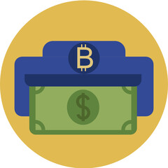 Bitcoin Icon. Vector Illustration