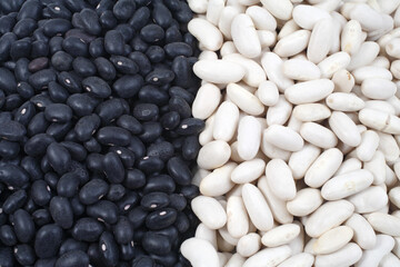 Black beans and white beans