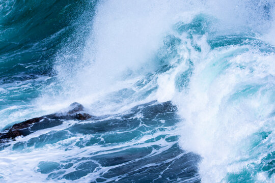 wave blue sea rough © aawdaw