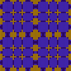 Knitting texture seamless pattern. Vector illustration