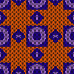 Seamless knitted background. Vector illustration