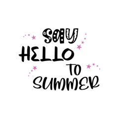 say hello to summer quote lettering inspiration ornament