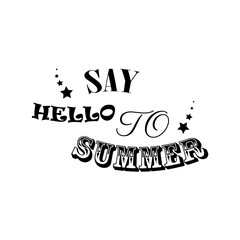 say hello to summer quote lettering inspiration ornament