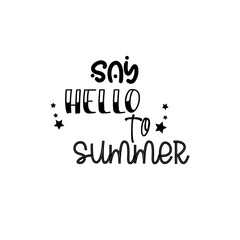 say hello to summer quote lettering inspiration ornament