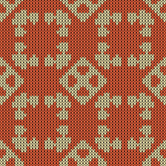 Knitting texture seamless pattern. Vector illustration