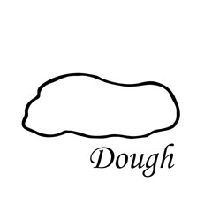 Dough. Pastry Kitchen Collection. EPS10 Vector. Hand Drawn Doodle Style Realistic Illustration.