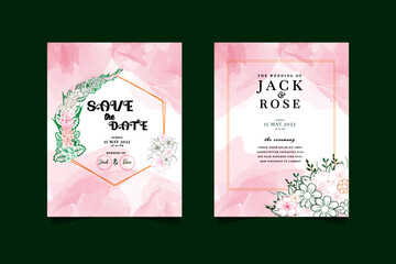 Save the date wedding invitation card design