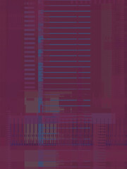 Geometric multicolored intersecting lines. Graphic illustration of digital technology. Abstract background.