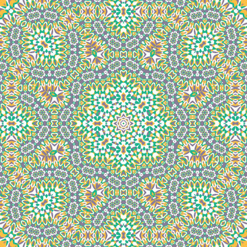 Tile azulejos mosaic seamless pattern, oriental ethnic patchwork