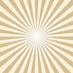 Brown Sunburst Pattern Background. Rays. Sunburst background. Vector illustration. Brown radial background.	