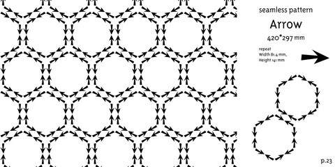 矢印のシームレスパターン_23