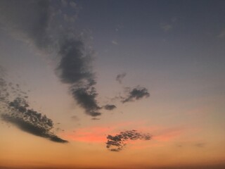sunset in the sky