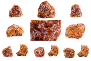 Collection of stone mineral Opal