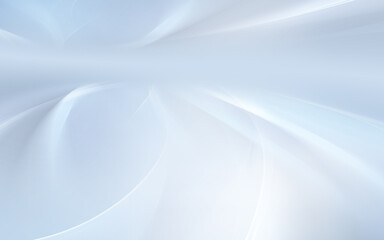White soft light waves on blue background. Perspective modern design.