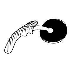 Pizza cutter, doodle style, sketch illustration. Vector hand-drawn sketch-an illustration.