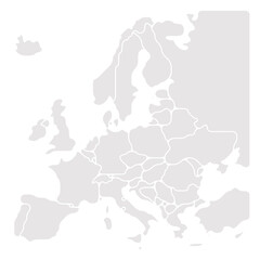 Simplified smooth map of Europe