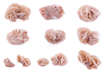 Collection of stone mineral Rose of the desert