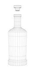 3D design for bottle for whisky, vodka, brandy or other alcoholic beverage