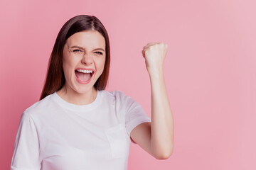 Winning success woman happy ecstatic celebrating being a winner