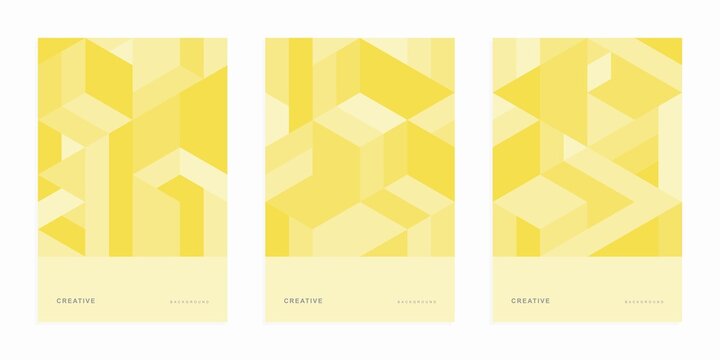 Abstract geometric technological company brochure. Corporate identity flyer. Vector set business presentation.