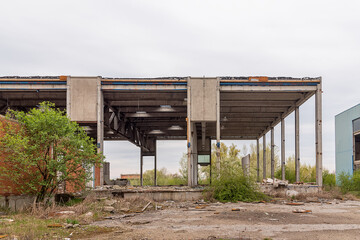 Abandoned the oldest sugar factory in Serbia. The abandoned factory buildings are in the municipality of Padinska Skela in Belgrade, Serbia.