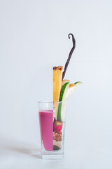 assorted fruit on a white background