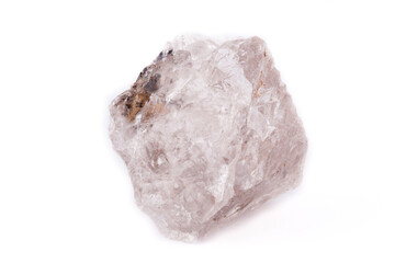 macro smoky quartz (rauchtopaz) on a white background