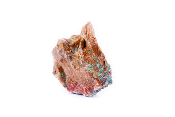 macro mineral stone lapis lazuli on a white background