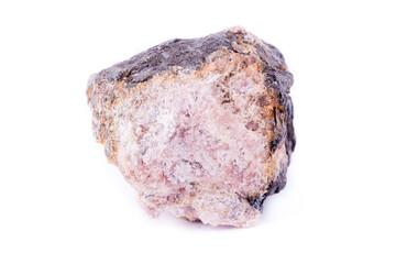 macro mineral andalusite stone on a white background