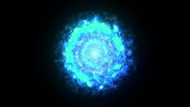 4k Blue Portal Hole. Looped Element