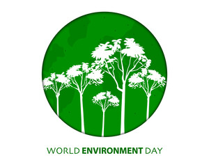Obraz premium World Environment Day With Tree Vector