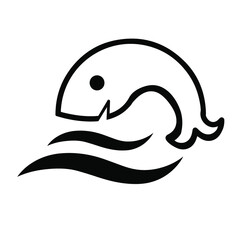 Simple Black Shark Logo