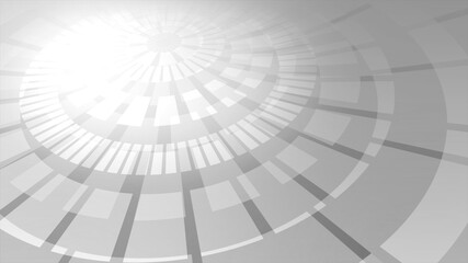 モノトーン白黒色同心円背景素材