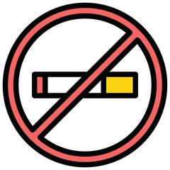 Smoking ban icon, Supermarket and Shopping mall related vector