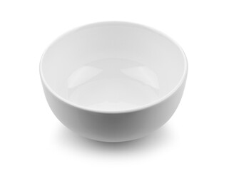 White ceramic bowl isolated on white background