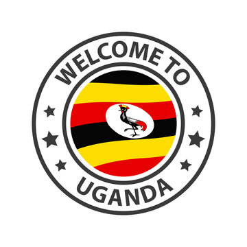 Welcome to Uganda. Collection of welcome icons.