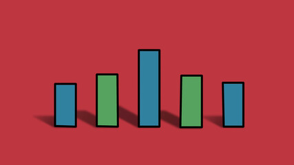 Infographic diagram bar chart,illustration can be used as template in presentation,web banner design,business, economy,statistic flyer and slide