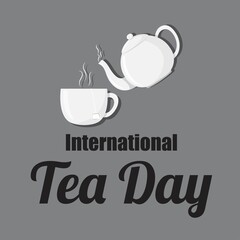 Vector illustration concept of International Tea Day.