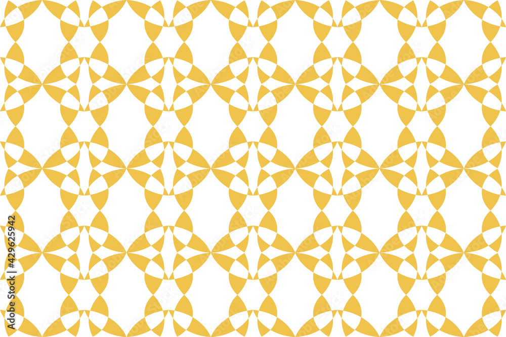 Wall mural seamless abstract background pattern made with circular geometric shapes. traditional, retro vector 