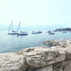 Fototapeta na wymiar Summer background of sea and stone 