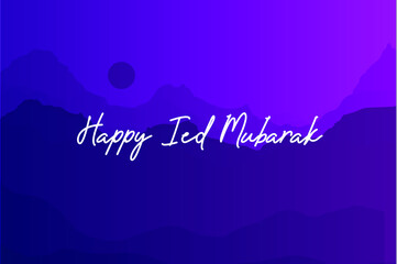 Happy Ied Mubarak With Wonderful Background