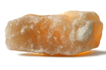 natural large piece of salt on a white isolated background