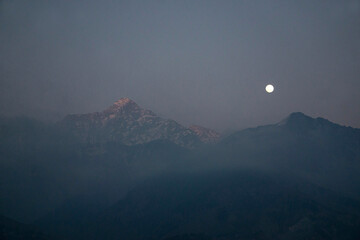 moon over the mountains