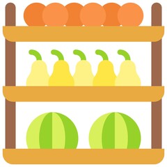 Fruit Shelf icon, Supermarket and Shopping mall related vector