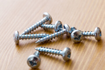 Screws on wood