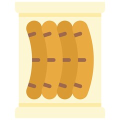 Sausage icon, Supermarket and Shopping mall related vector