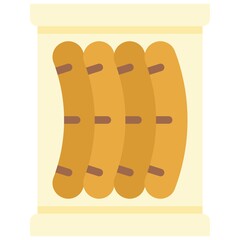 Sausage icon, Supermarket and Shopping mall related vector