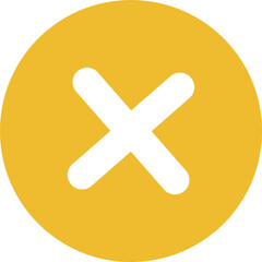 Obraz premium NO Wrong vector icon yellow for webdesign