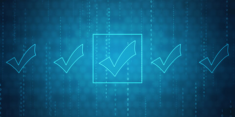 2d illustration Checkbox Tick
